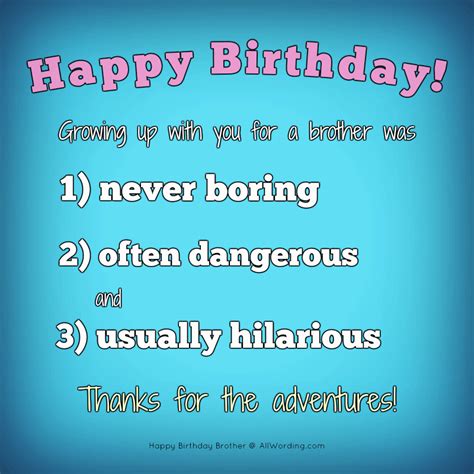Funny Quotes For Brothers Birthday Printable Birthday Cards