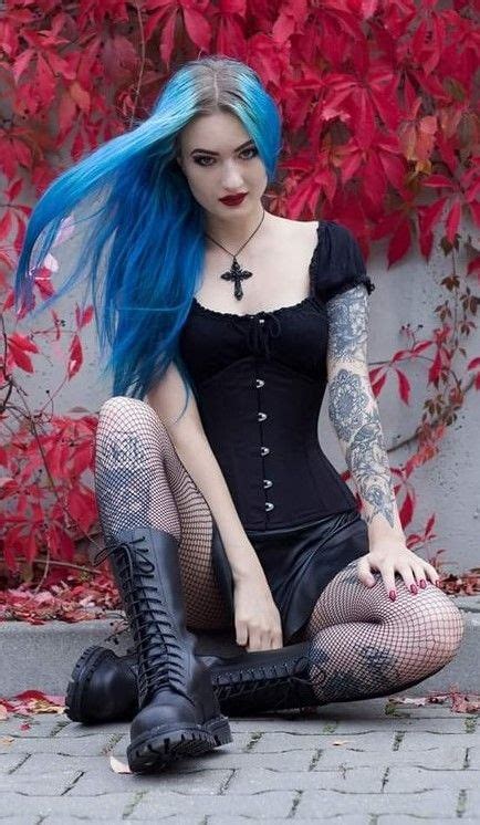 Blue Astrid Gothic Outfits Hot Goth Girls Gothic Girls