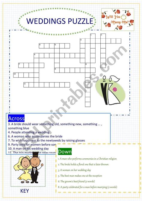 Weddings Puzzle Esl Worksheet By Liffeycr