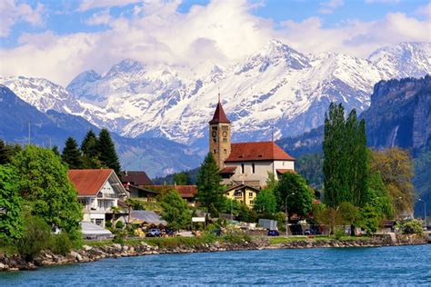 813994 4k Brienz Switzerland Lake Houses Mountains Rare Gallery