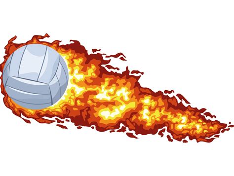 Soccer Ball On Fire Clipart Png