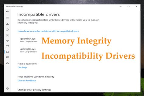 Ssudbussys Memory Integrity Incompatible Driver Occurs Fix It