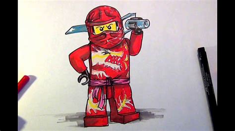 How To Draw Kai Lego Ninjago Youtube