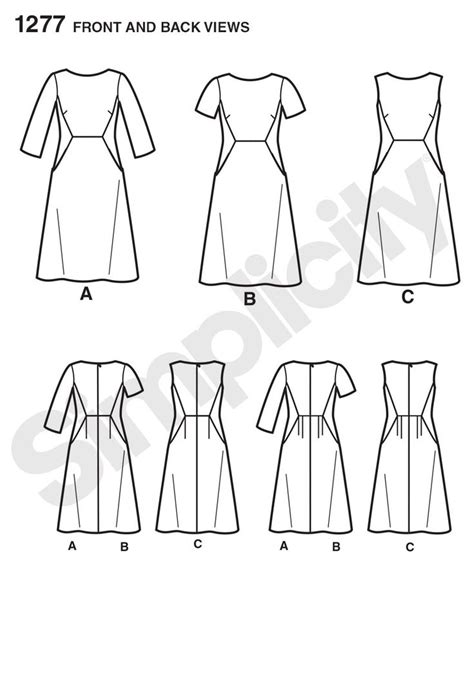 Simplicity 1277 Miss And Plus Amazing Fit Dress Fitted Dress Pattern Simple Dress Pattern