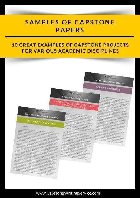 A capstone paper is a lengthy research paper that . Examples Of College Capstone Papers / Capstone Paper ...