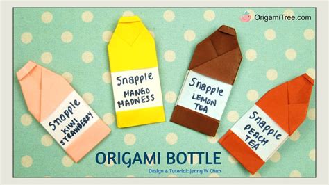 Origami Bottle Snapple Inspired Easy Paper Crafts For Kids Summer