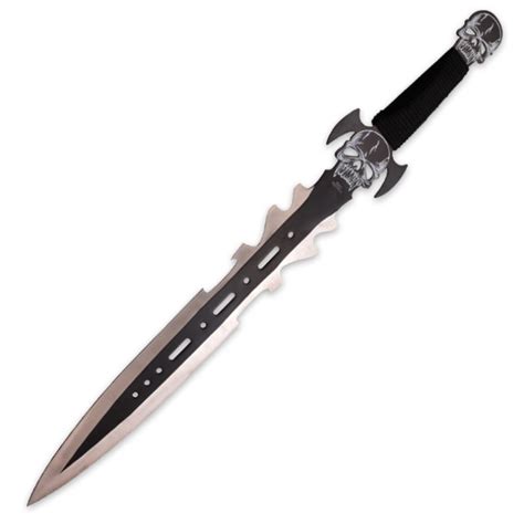 Fantasy Master Black Nightghoul Fantasy Short Sword With Nylon Shoulder