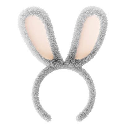 How to make realistic animal ears + free pdf template (no sewing method). Furry Bunny Ears Isolated On White Background Stock Photo ...