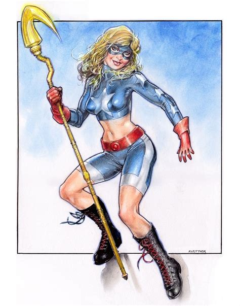 Stargirl Courtney Whitmore By Mark Kuettner Comic Art Dc Superhero Characters Comic Art Dc