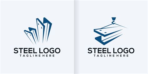 Steel Fabrication Logo Vector Collection Or Construction Logo