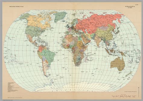 World Political Pergamon World Atlas David Rumsey Historical Map
