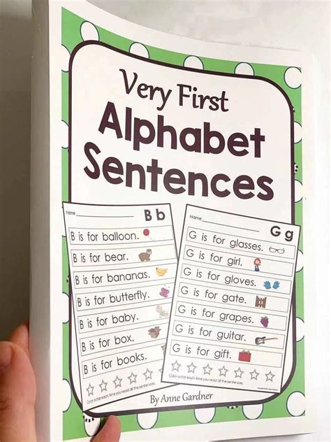 240 Pages English Very First Alphabet Sentences Textbook Workbook