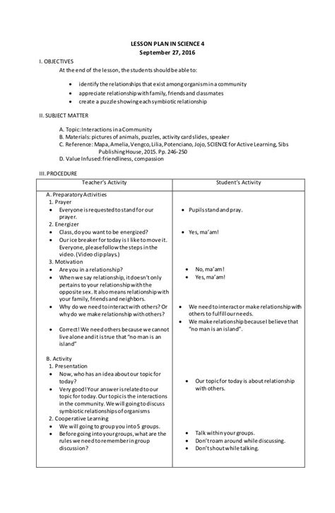 Science Lesson Plans Ks1