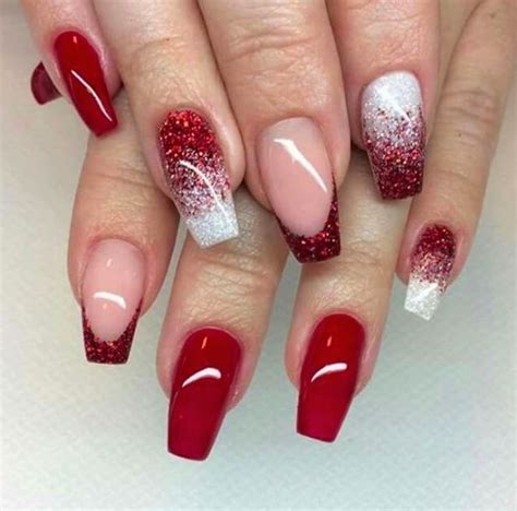 21 Bold Red Glitter Nails With Diamond For Any Occasion