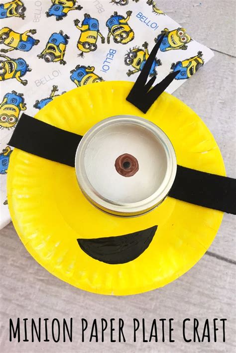 Minion Paper Plate Craft For Kids Easy Rainy Day Activity