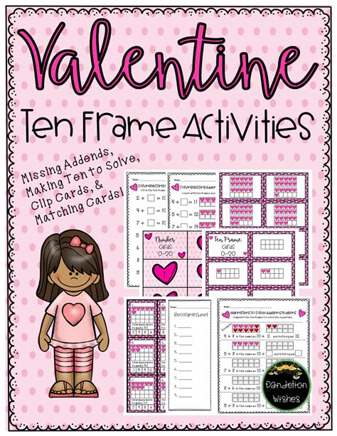 Valentine Math Ten Frame Activities Ten Frame Activities Valentines