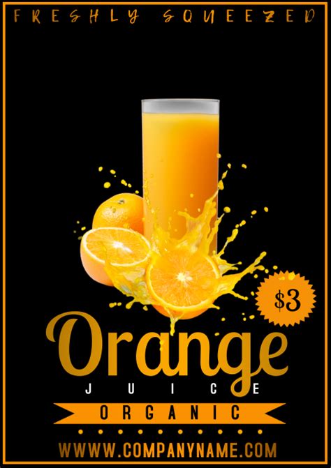 Copy Of Of Template Poster Orange Juice Postermywall