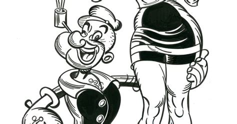 sexy popeye comic cover with curvaceous olive oyl in mitchell o popeyes and olive oyl