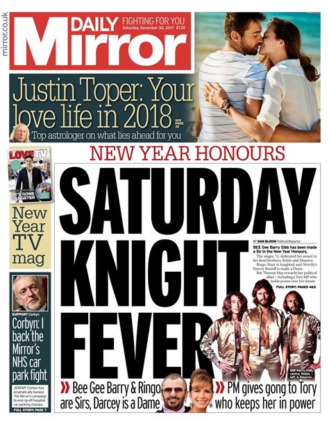 Daily Mirror Front Pages Tomorrowspaperstoday Mirror Online
