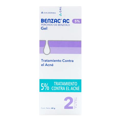 Benzac Ac 5 60gr Gel Perioxido De Bencilo Farmaster Droguerías