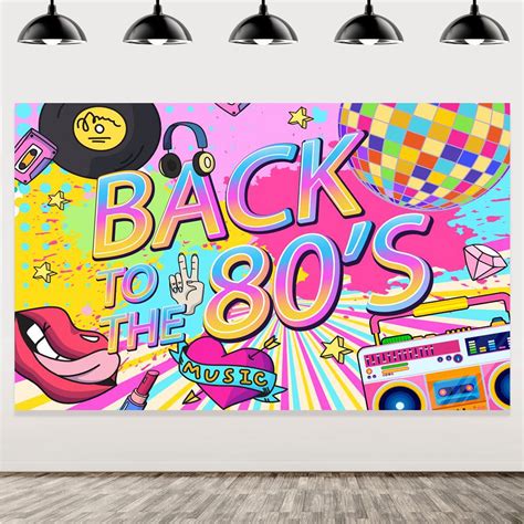 Back To The 80s Backdrop Retro Hip Hop Music Theme Background