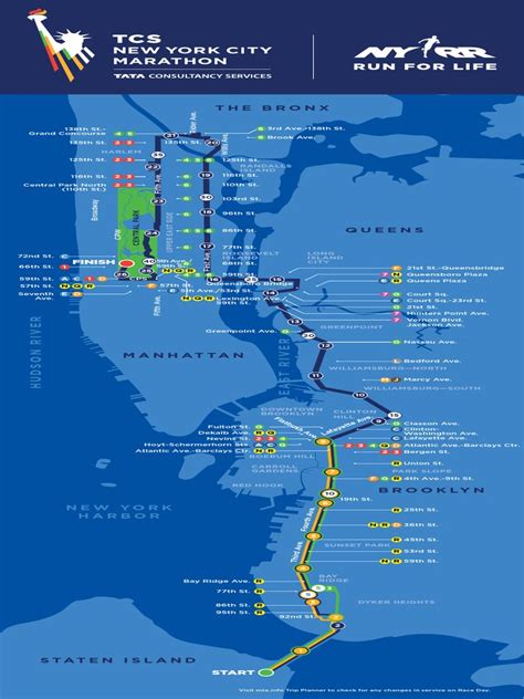 2015 Tcs New York City Marathon Course Map