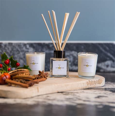 Natural Reed Diffuser And Votive Candle Gift Set By Ollie Co