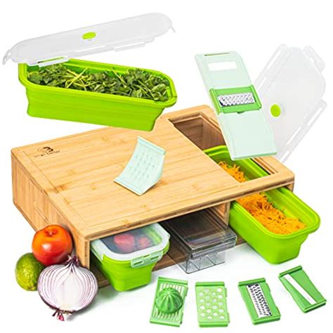 Cutting Board With Collapsible Containers And Graters Microwave Recipes
