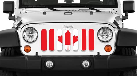 Jeep Wrangler Canada Flag Grille Insert Dirty Acres