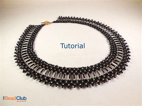 Bugle Bead Collar Pattern Seed Bead Necklace Pattern Etsy Beaded