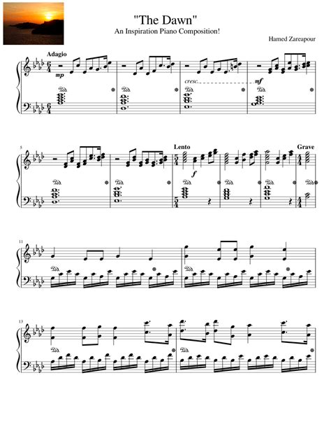 The Dawn Sheet Music For Piano Solo