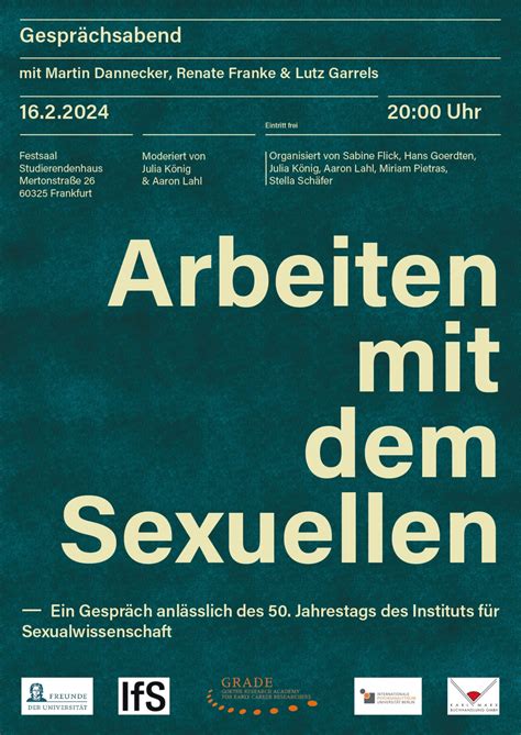 Arbeiten Mit Dem Sexuellen Ein Gespräch Anlässlich Des 50 Jahrestags Des Instituts Für