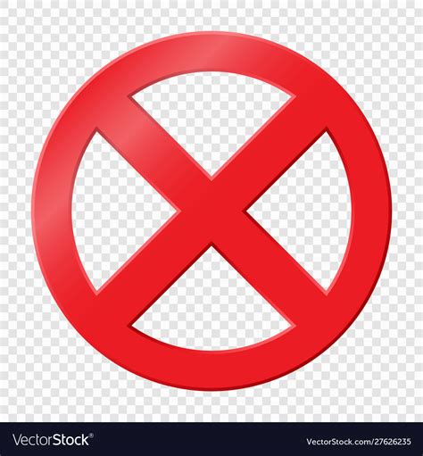 Prohibiting Sign Icon With Red Crossed Circle Vector Image