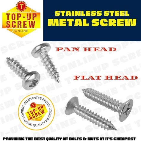 Stainless Steel Metal Screw Panhead And Flathead Sold Per Hundreds