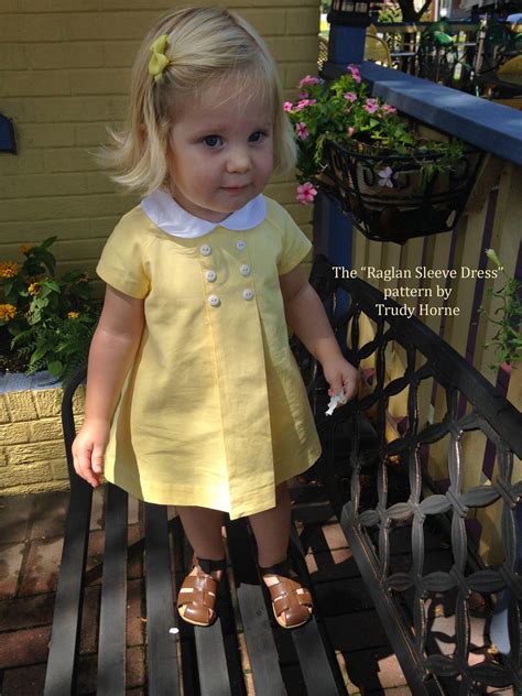 The Raglan Sleeve Dress Sewing Pattern By Trudy Horne Toddler Girl