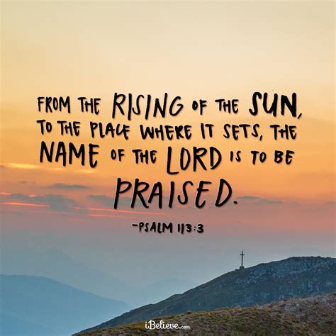 Your Daily Verse Psalm 113 3