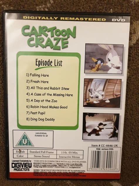 Cartoon Craze Presents Bugs Bunny Falling Hare Dvd Retro Cartoon Ebay