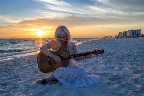 Guitar Girl Beach Free Photo On Pixabay Pixabay