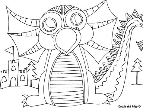 Requires adobe acrobat reader (get their. Mythical Creatures Coloring pages - DOODLE ART ALLEY