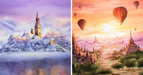 Ive Painted 23 Countries In Watercolors So You Can Visually Travel