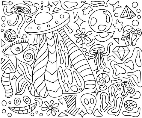 Perfect Trippy Coloring Page Download Print Or Color Online For Free