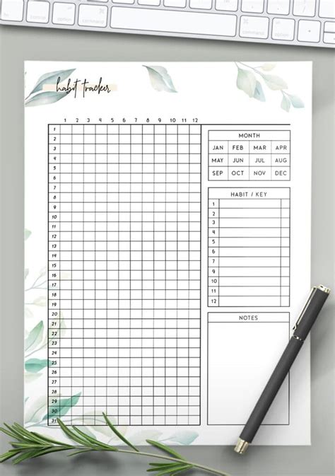 Free Printable Habit Tracker Pdf World Of Printables