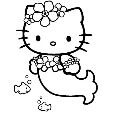 Anno di creazione di mickey mouse: Hello Kitty sirena 2 disegni da colorare gratis - disegni ...