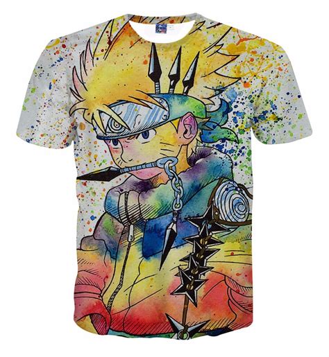 Naruto Uzumaki Kid Colorful Tee Shirt