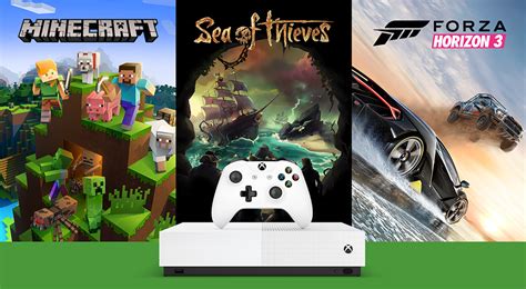 Xbox One S 1tb All Digital Edition Minecraft Sea Of Thieves Forza