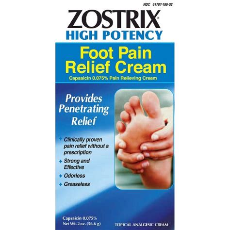 Zostrix Neuropathy Diabetic Foot Pain Relieving Cream 20 Oz Target