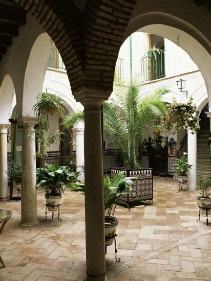 Courtyard Of A Traditional House Carmona Andalucia Spain