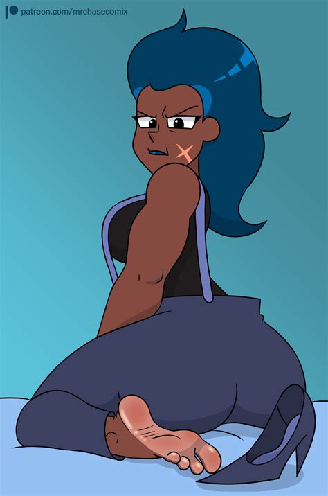 Rule 34 4 Toes 8 Bit Adventures Of Mia Ass Barefoot Blue Mr Chase Comix Blue Hair Dark Skin