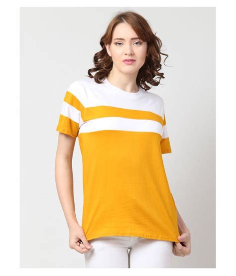 Buy Arbiter Collection Yellow Cotton Blend Shirt Online At Best Prices