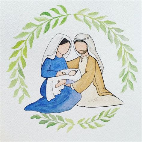 Nativity Scene Watercolor At Explore Collection Of